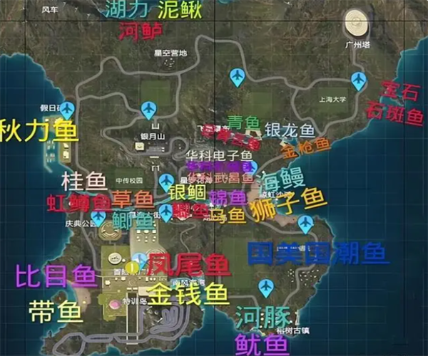 《和平精英》绿洲世界钓鱼地点详细位置一览