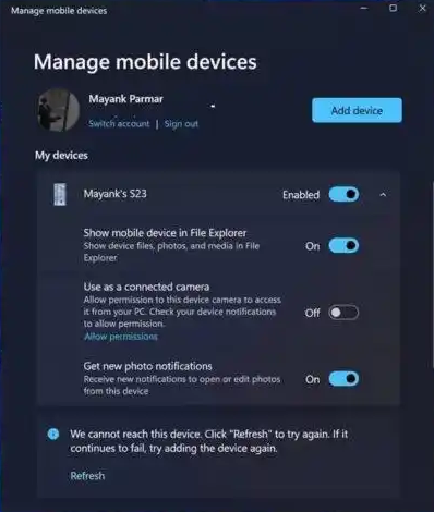 微软Win11测试新功能：从设置中解绑iPhone与安卓手机