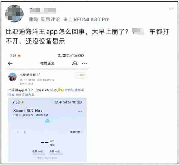 比亚迪王朝、海洋App疑似崩溃，多方回应