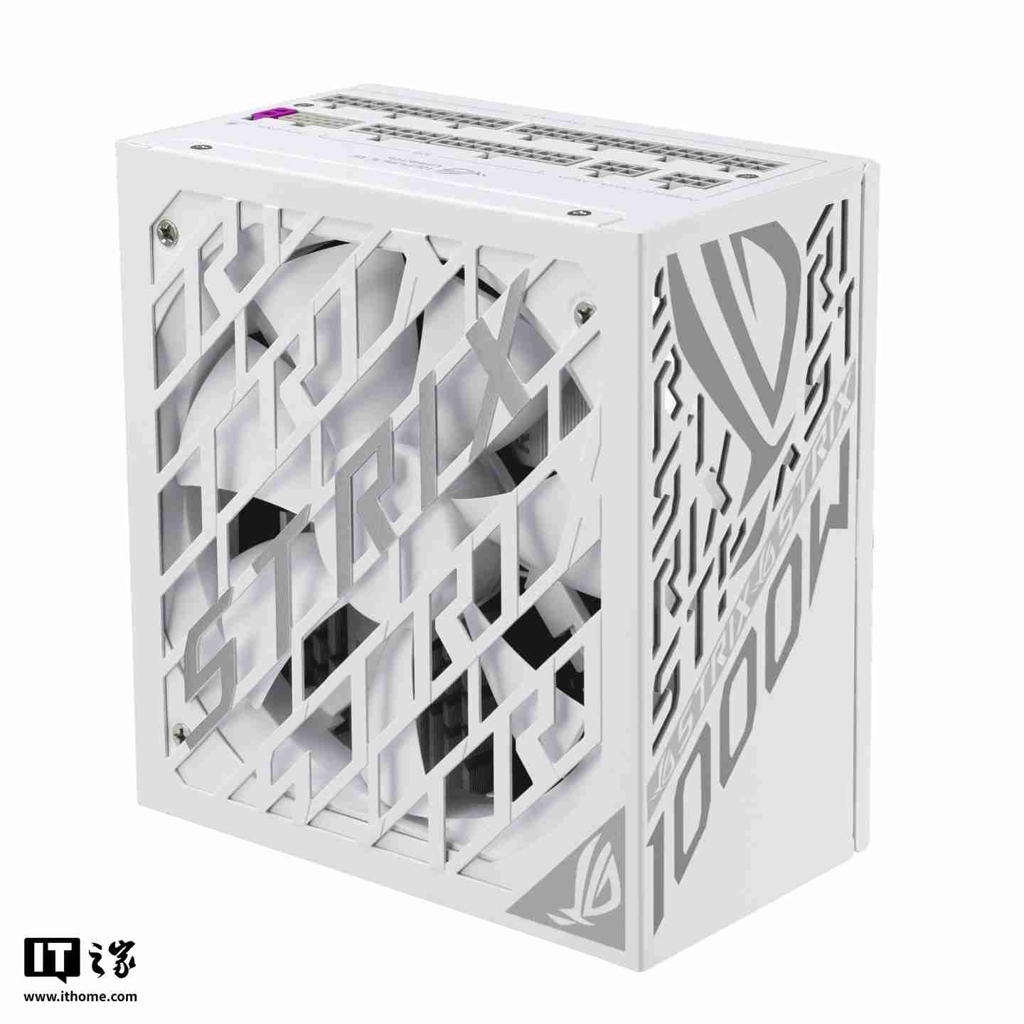华硕 ROG STRIX 白金雷鹰 1000W 白色版电源首销，1499 元