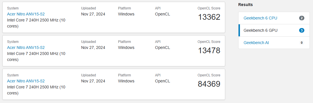 英特尔酷睿 7 240H 现身 Geekbench，规格略强于 i7-13620H