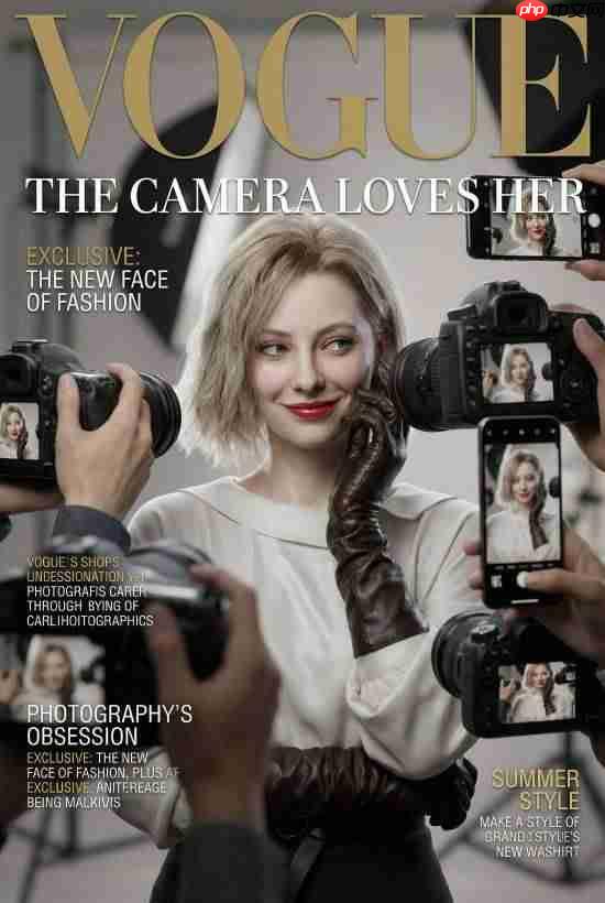 饭制《生化9》杂志海报：里昂格蕾丝成时尚明星了！