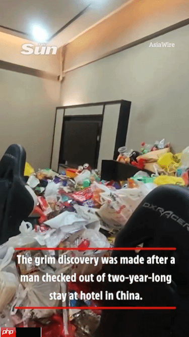隔着屏幕都想吐！男子蜗居电竞酒店两年 垃圾堆一米高