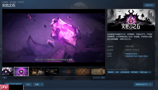 战术肉鸽RPG《灾厄之石》定档1月20日：无网格战斗 活用地形取胜