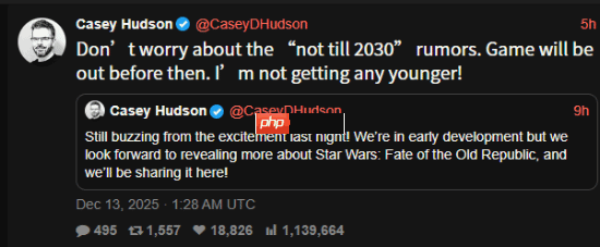 《星战旧共和国命运》细节曝光！2030年之前绝对发售