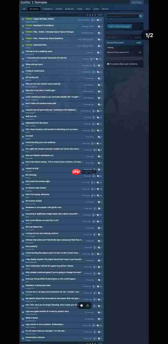 Steam社区爆了！《哥特王朝：重制版》被指丑化女性
