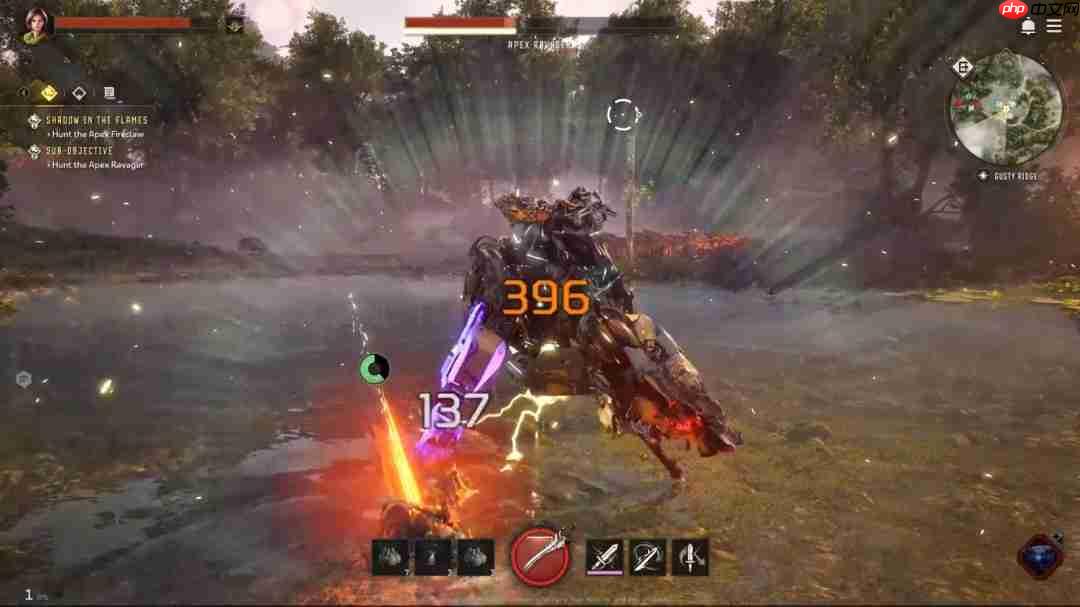 《地平线：钢铁边境》新实机演示 画面和玩法很棒