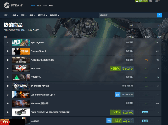 皇帝影游发售！《江山北望》登steam热销榜第10