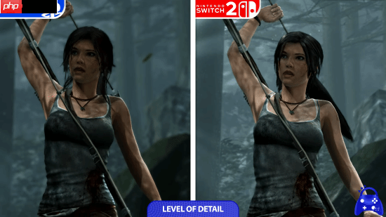 《古墓丽影9》NS2和PS4画面对比：分辨率高但砍画质