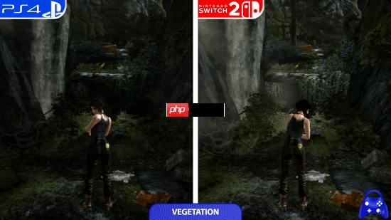《古墓丽影9》NS2和PS4画面对比：分辨率高但砍画质