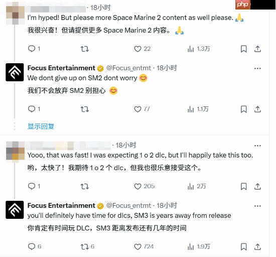 《战锤40K：星际战士2》开发商重申不存在资源竞争！开发3不影响2更新